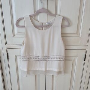 Elegant Cream Sleeveless Top